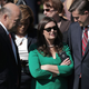 Porter on the right, with Gary Cohn and Sarah Sanders. Image via Getty.
